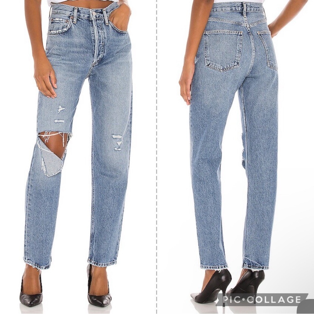 AGOLDE 90s Pinch Waist High Rise Straight-Leg Organic Jeans